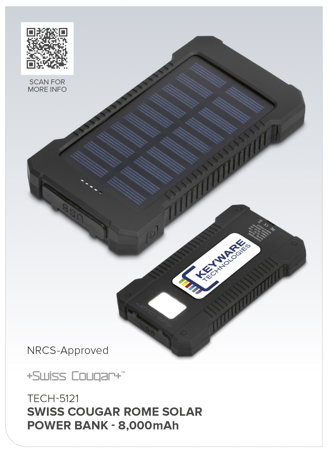 Swiss Cougar Rome Solar Power Bank - 8,000mAh CATALOGUE_IMAGE